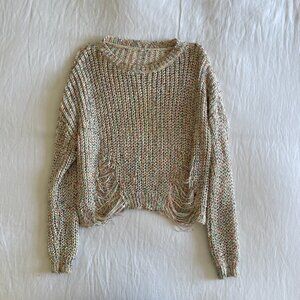 *$5 August SALE** Textured Knit Multicolor Sweater (sz S/M)